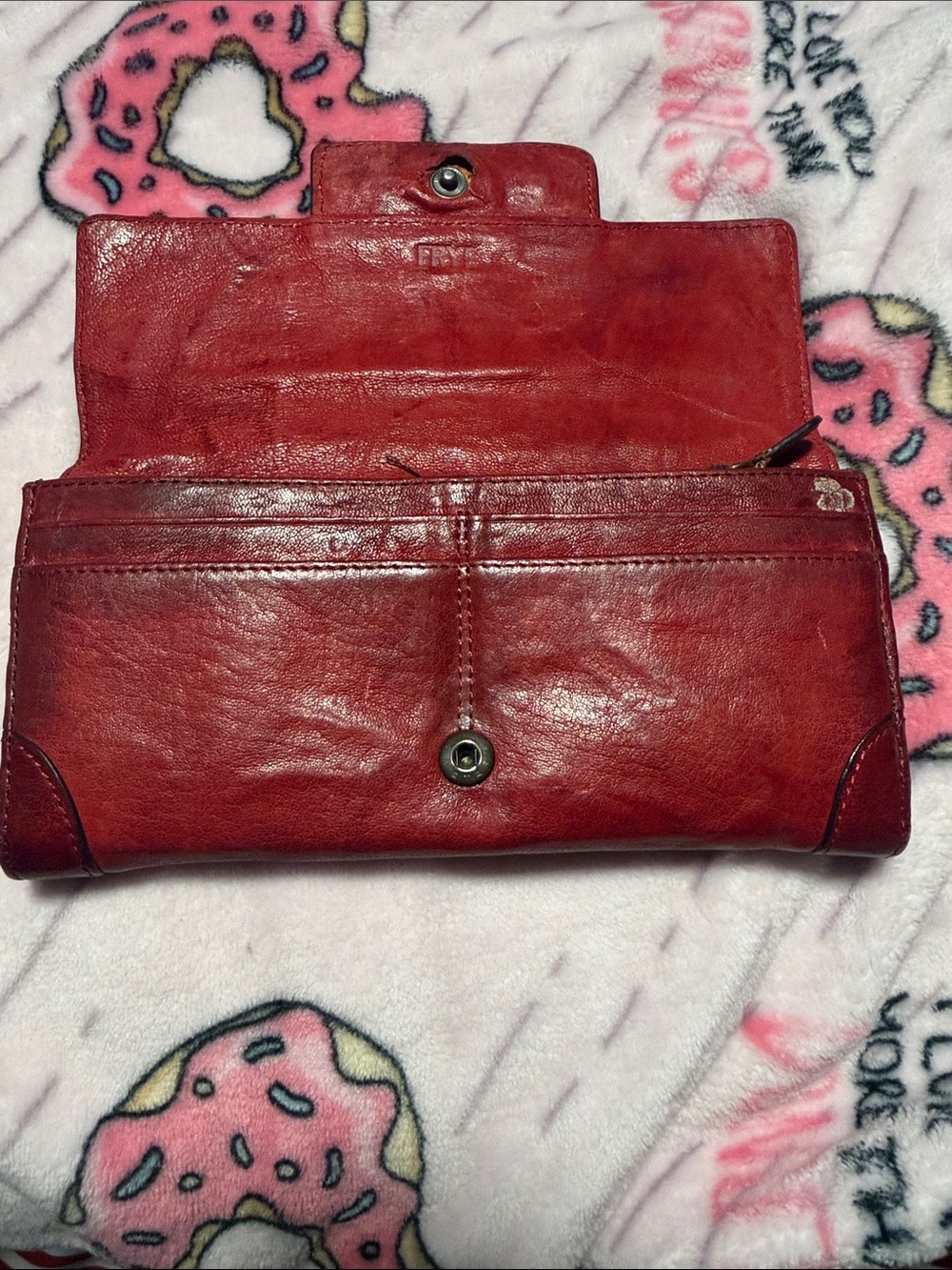 Frye Red Leather Wallet - Picture 8 of 9